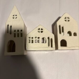 Indaba Set Of 3 Aspen Tea Light Houses
